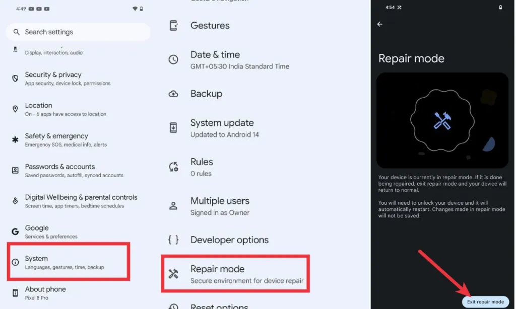 Google Exit Pixel Repair Mode Settings | Techlog.gr - Χρήσιμα νέα τεχνολογίας