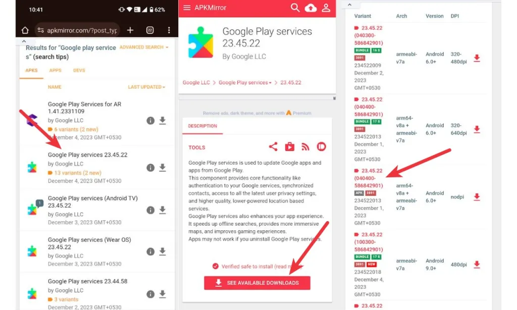 Google Play Services Available Downloads and Variants | Techlog.gr - Χρήσιμα νέα τεχνολογίας
