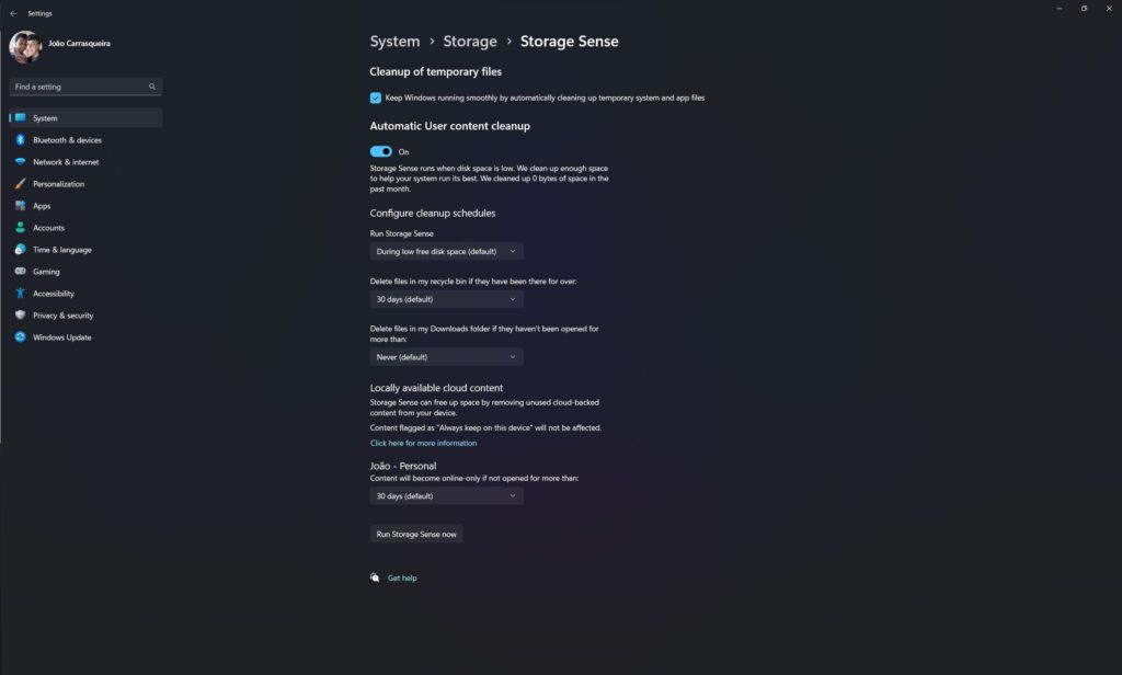 windows 11 storage sense options1 | Techlog.gr - Χρήσιμα νέα τεχνολογίας